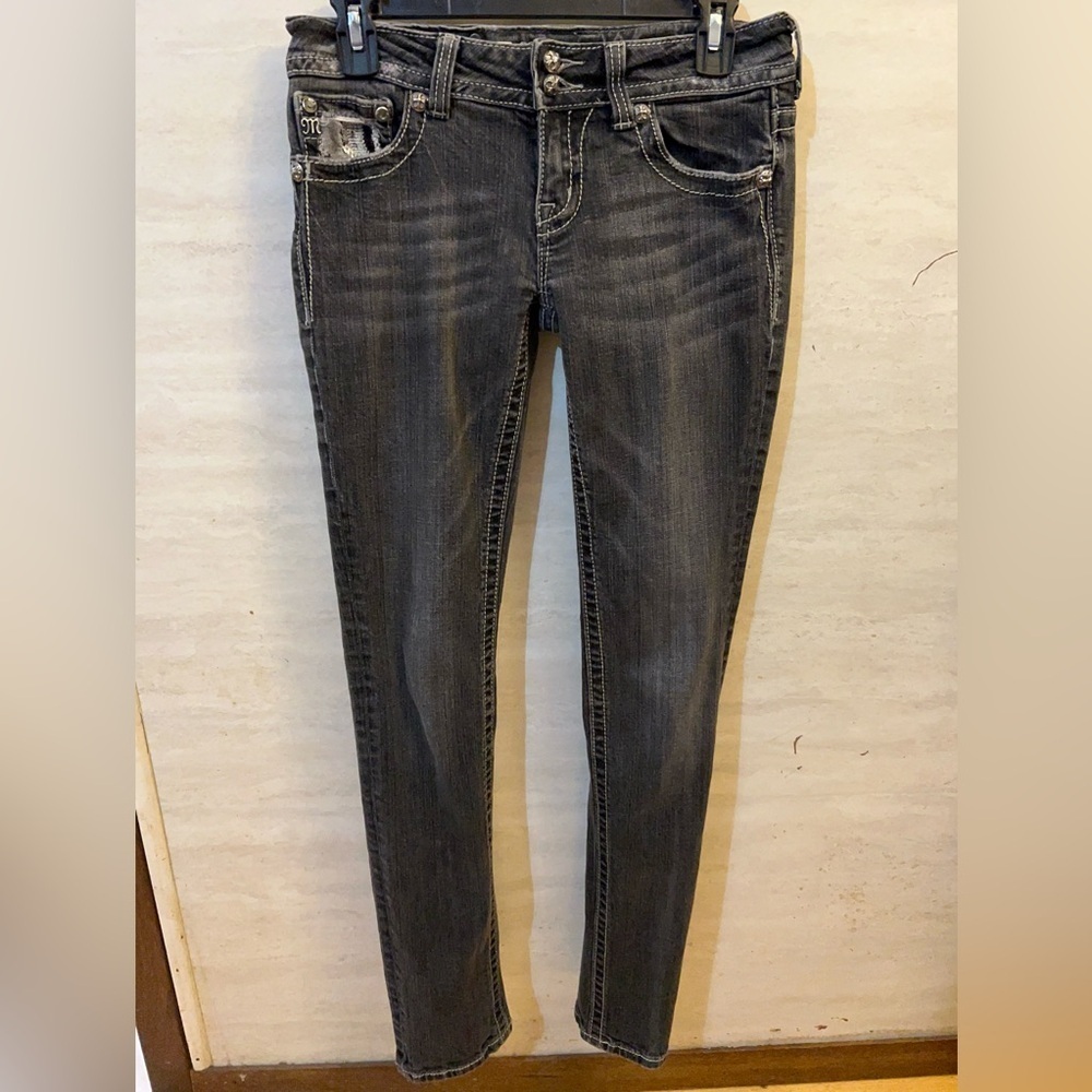 Miss Me Women’s Dark Signature Embellishments Skinny Jeans